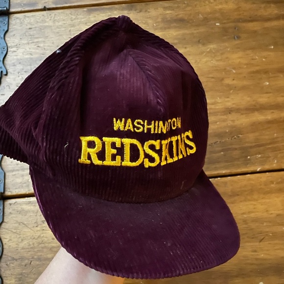 Vintage Washington Redskins Baseball Hat Corduroy Cord Cap NFL Football - Picture 2 of 7